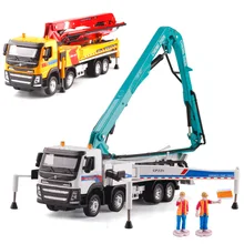 1:50 сплав модель автомобиля 88385 грузовик Акустооптический бетононасос грузовик для взрослых, металлическая украшения Детские Рождество год подарок игрушки