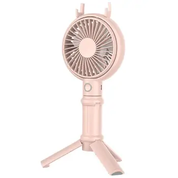 

Portable Mini Desk Fan With Phone Holder Handheld Outdoor Rechargeable USB 2000mA/ 3350mA Fan Cooler Tripod Air H1X7