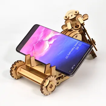 

Hot Selling DIY Wooden 3D Puzzle Model Toy Mobile Phone Holder Assembly Model Toy Home Decoration LBV