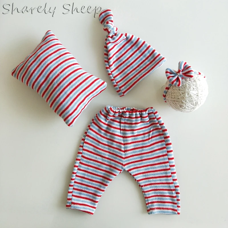 Baby Boy Girl Photo Shoot Hat+Pants Set Outfits Newborn Photography Props Rompers Clothes Infant fotografia Accessories