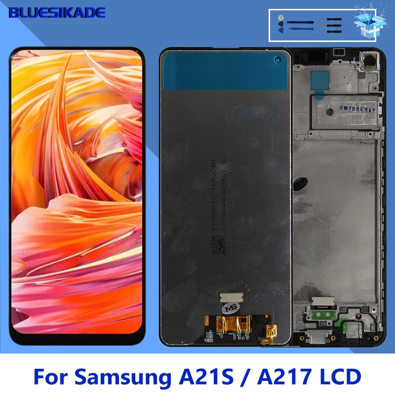 Digitalizador de pantalla táctil LCD para Samsung Galaxy A21S, 6,5 , A217F, A217, A21S, A217F/DS, A217H, piezas de repuesto
