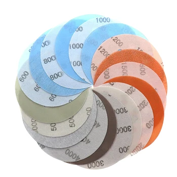 

9pcs/set 5inch 8 Hole Wet Dual Use Round Soft Flocked Polishing Grinding Smooth Out Disc Sanding Paper Dry Waterproof