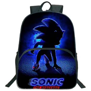 

Student Mochila Cartoon Backpack Sonic School Bag Cute Printing Children Boys Girls Rucksack Teenager Daily bags 16Inch