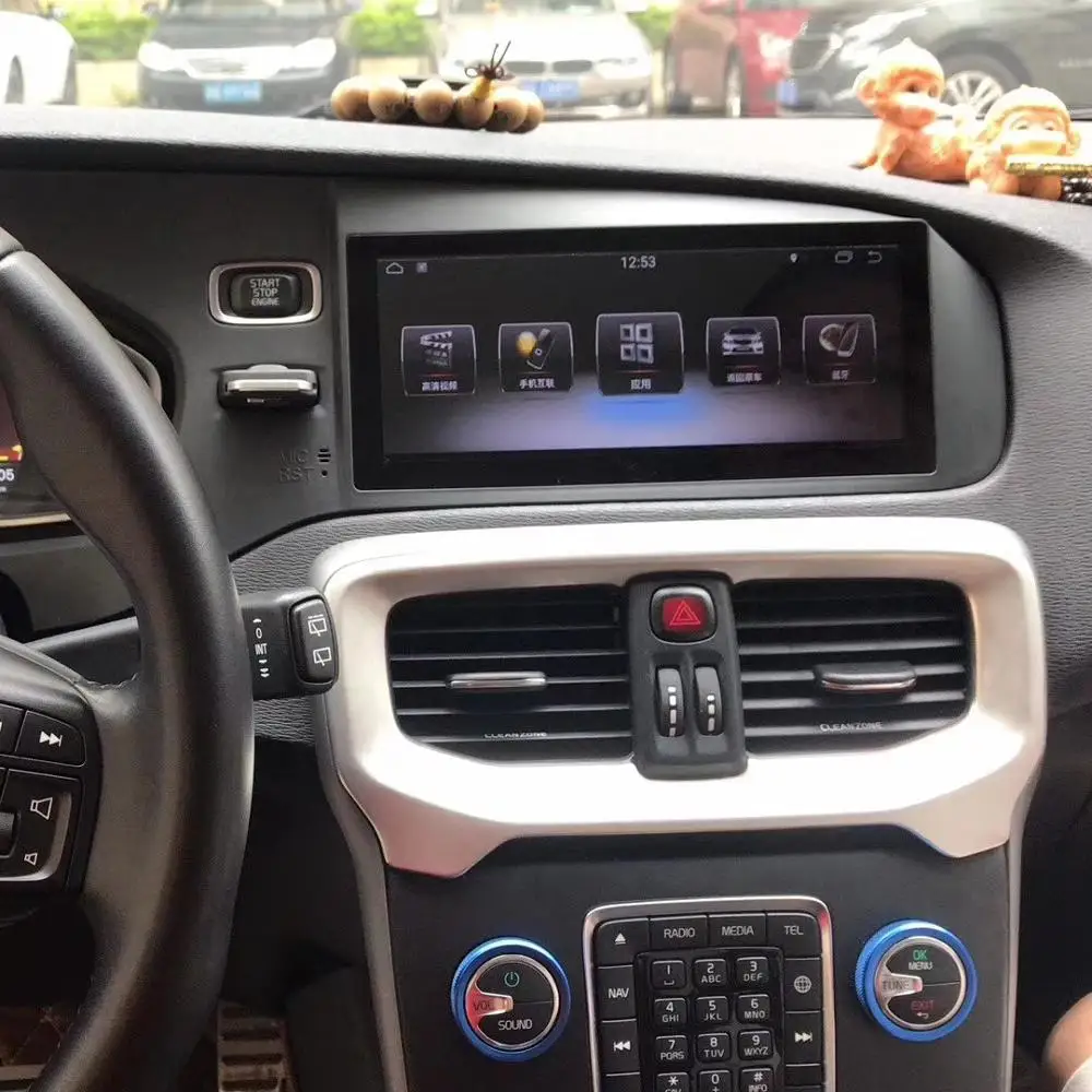 8,8 дюймов RAM2G Android 8,0 PX6 Автомагнитола стерео для Volvo V40 2012- gps Поддержка trip informaiton full touch