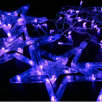 

New LED Stars String Lights Rechargeable Battery Home Window Curtain Wedding Festival Decoration Lamp KSI999