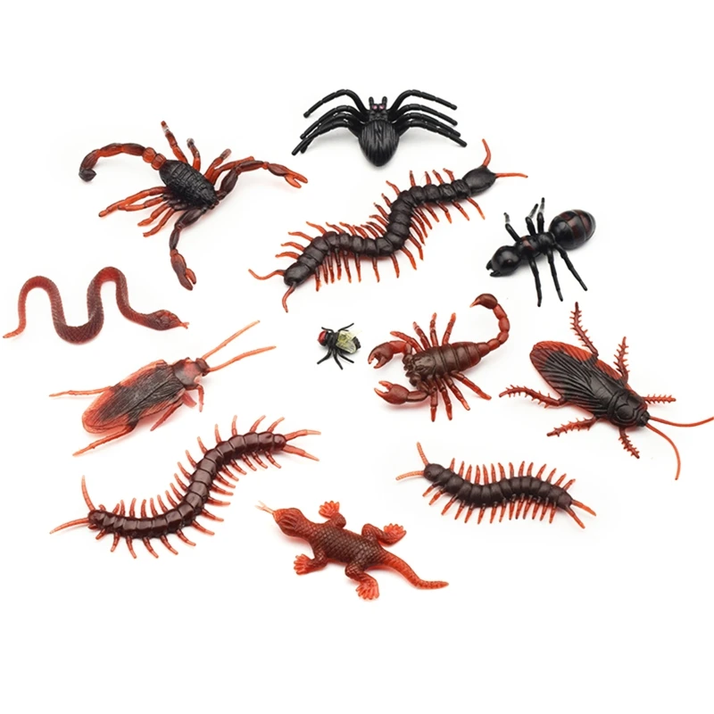 

30Pcs Fake Ants Simulated Insect Prank Toy Ants Spider Cockroach Fly Toy Figure