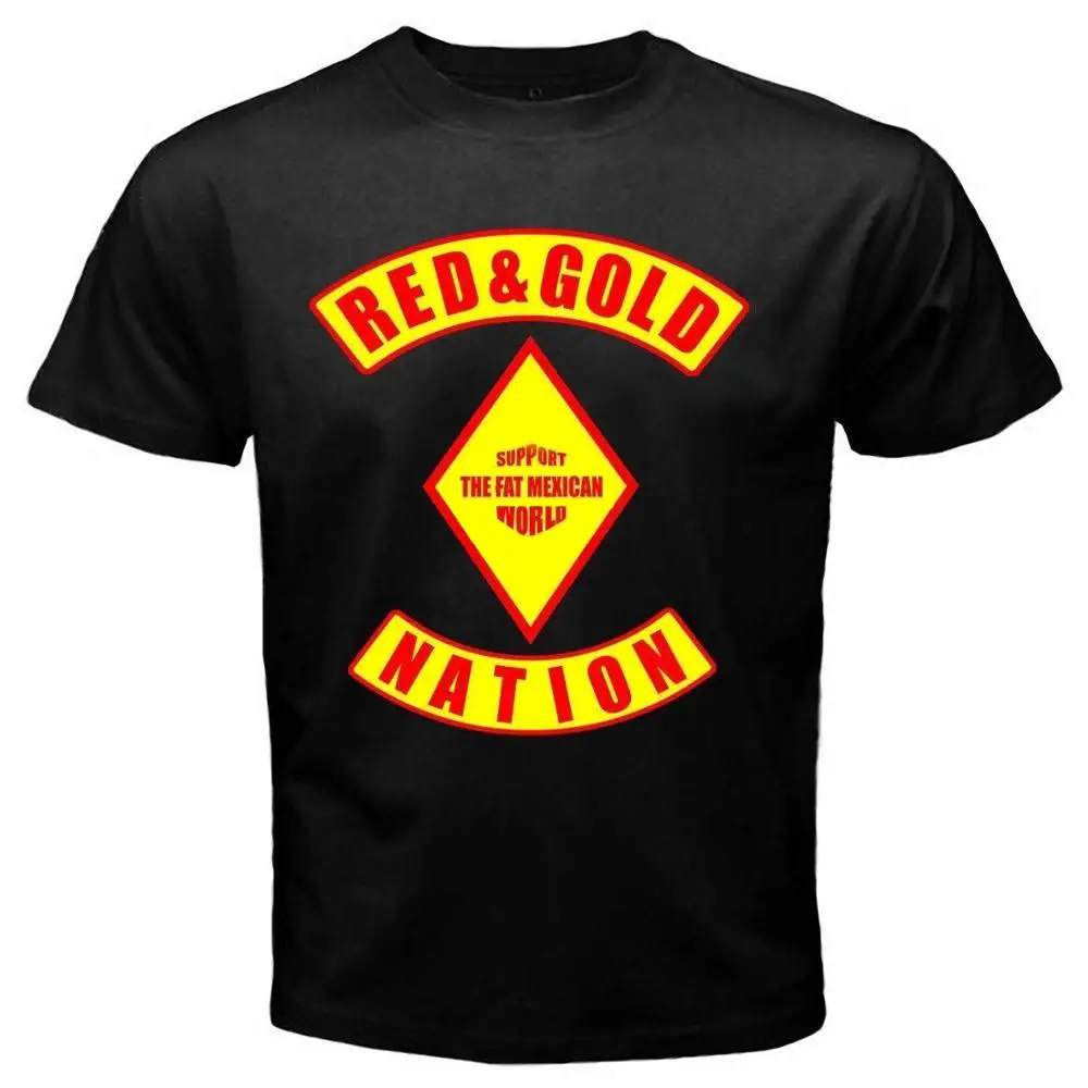 Красная и Золотая Nation Bandidos черная футболка с одной стороны Новая S M L XL 2XL 3XL |