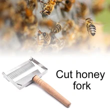 Проводная вилка для разворачивания, железная медовая расческа, скребок для меда, деревянная ручка, оборудование для расстегивания, вилка для пчеловодства, инструменты для пчеловодства