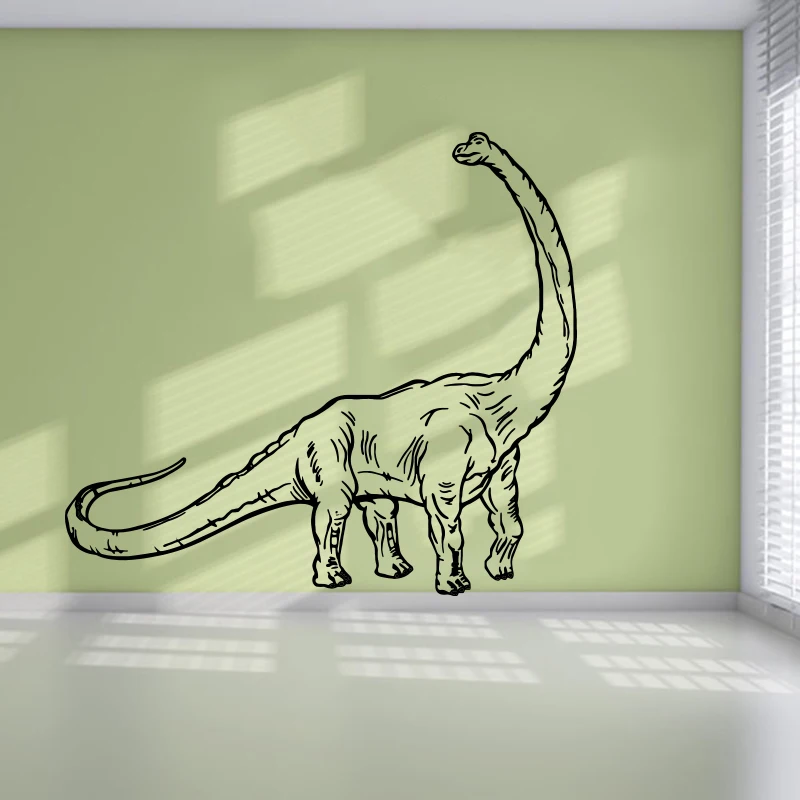 Brachiosaurus Dinosaur Long Neck Animal Wall Sticker Kids Room Bedroom Jurassic Park Dino Dinosaur Animal Wall Decal Vinyl Deco  (2)