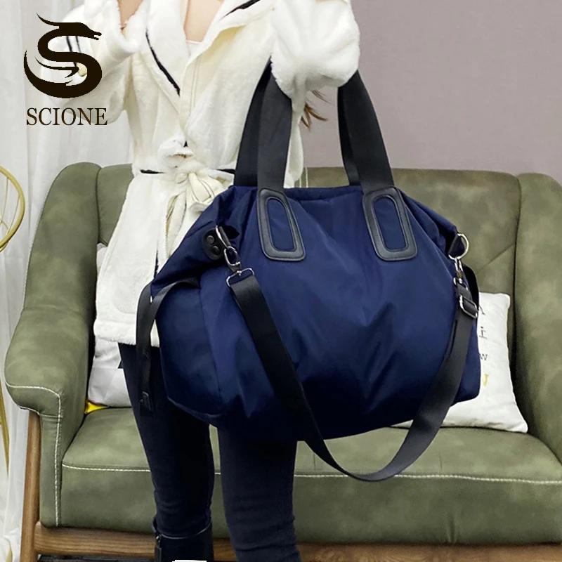 

Women Travel Bags Female Large Capacity Luggage Bag High Quality Nylon Duffle Bags Weekend Handbags Solid Crossbody Bag XA323M