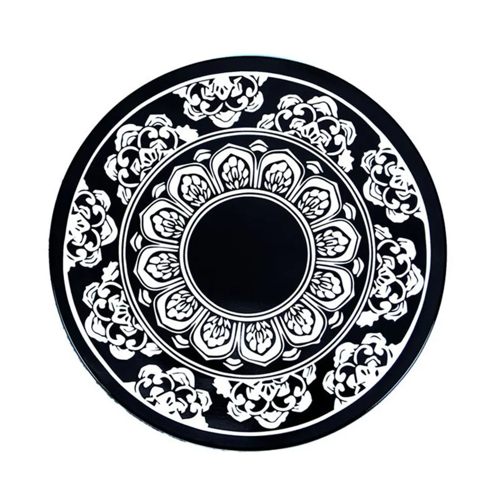 

Round Lotus Car Phone Anti-Slip Mat Diamond Studded Anti-Slip Mat Car Blue And White Porcelain Pad