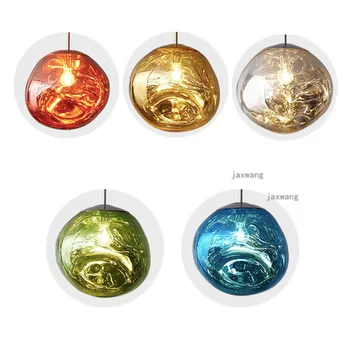 

Postmodern Chandeliers Melt Lava LED Glass Pendant Lamp Lights Nordic Cafe HangLamp Warm Bar Chandeliers Lighting Decorations