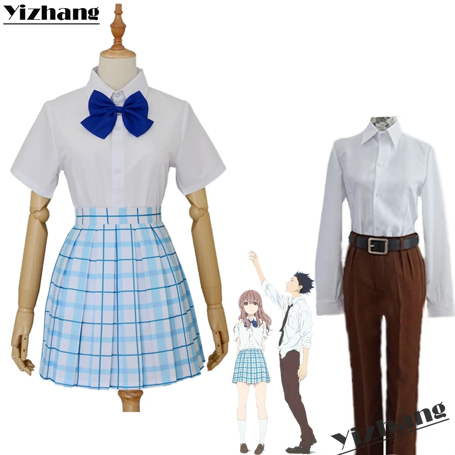 Yizhang аниме тихий голос Shouko Nishimiya Shoko Ishida shouya косплей костюм японская униформа