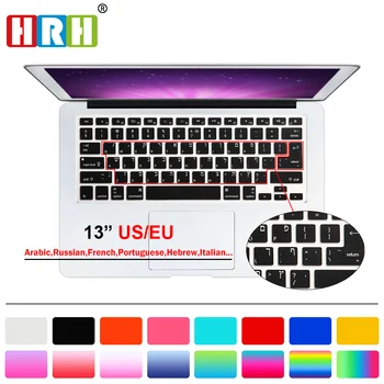 

HRH Arabic Spanish Hebrew Russian French Portuguese Italia Silicone Keyboard Cover Skin for Macbook Air Pro Retina 13" 15" 17"