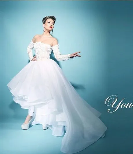 

Arabian A Line White Long sleeve vestido de noiva Vestido de novia Plus size bridal gown 2018 mother of the bride dresses