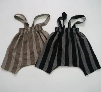 

2020 New Girls Boys Striped Overalls Cotton Summer Fashion Kids Shorts 1-6t QH150