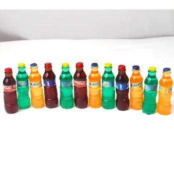 

Dolls miniature dollhouse 10 pcs/set Plastic Beverage bottle American doll Baby mini toy accessories child birthday Gift Q61