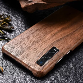 

Natural Wooden phone case FOR oppo find x2 find x2 pro case cover Black wood/walnut/Rosewood shell (Real wood)