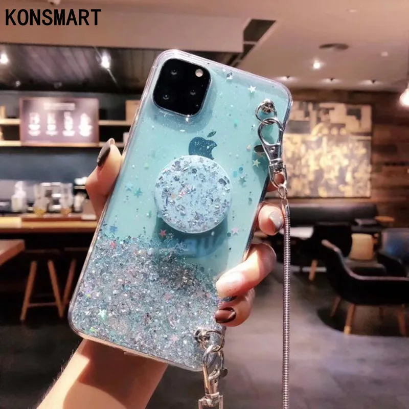 Чехол для iPhone 11 Pro 11Pro Max блестящий прозрачный мягкий чехол со звездой XR X XS 6S 7 8 Plus с