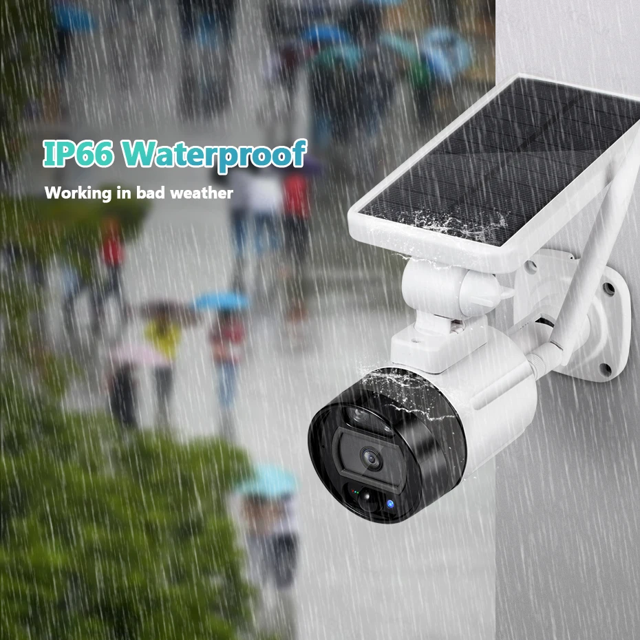 US $59.79 Kerui 1080p 2mp Solar Wireless Battery Camera Wifi Outdoor Security Ip Camera Alexa Cloud Ip66 Waterproof Cctv Surveillance