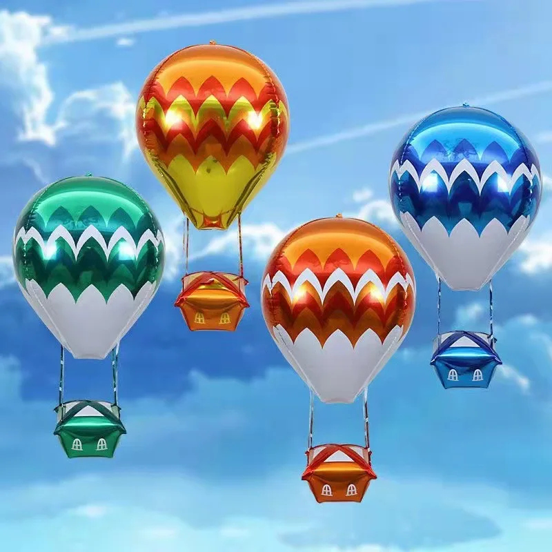 

New 22-Inch 4D Cartoon Science Fiction Hot Air Balloon Rocket Children 's Birthday Party Decoration