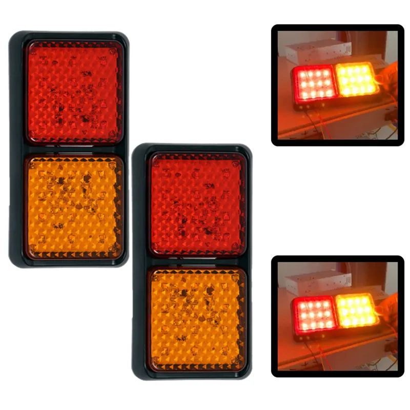 

2Pcs LED Rear Lights For Trailer 12V 24V Taillight Tractor Turn Signal Truck Brake Light Express Cargo Tail Lamp