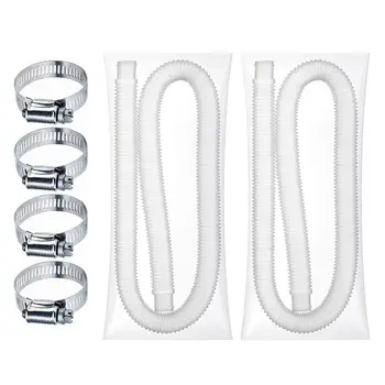 

Swimming Pool Replacement Hose Durable Soft Filter Pump Hose With 4 Metal Clamps Pool Pump Replacement Accessory