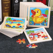 9 Wooden Puzzle Puzzles of Animals From Animated Cartoons From Learning Baby Toys Wood Toys Educational Toys Wood Puzzle Games