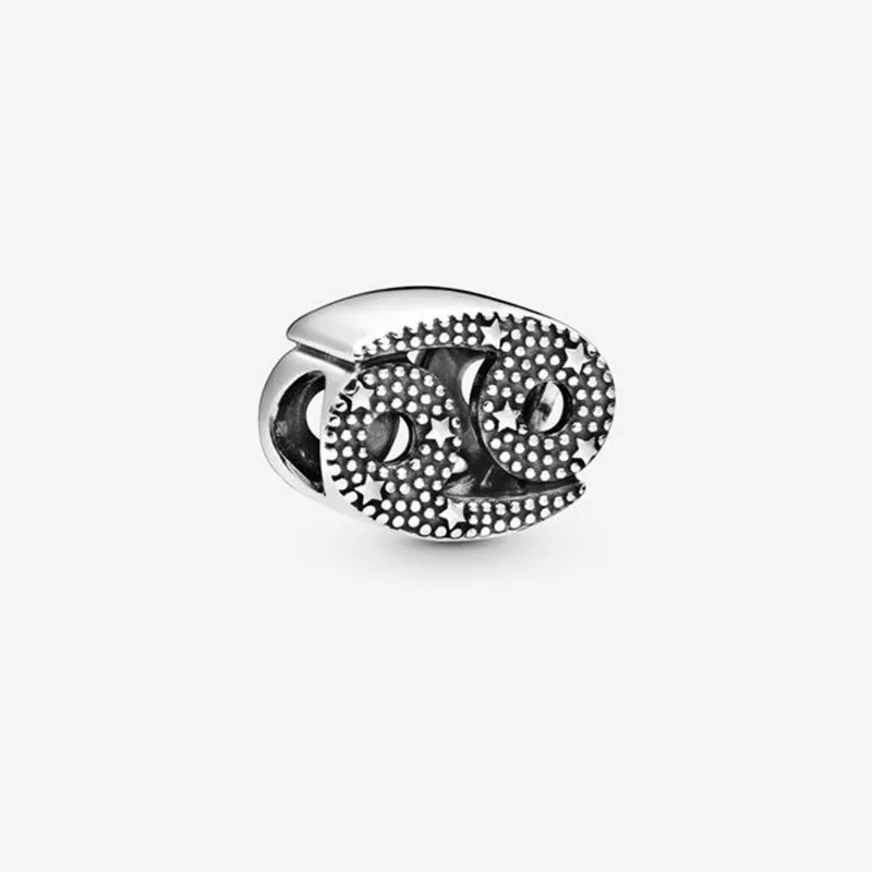 Fashion 925 Sterling Silver Beads Fit Original Pandora Bracelets Sparkling Cancer Zodiac Charm Women DIY Jewelry Gift