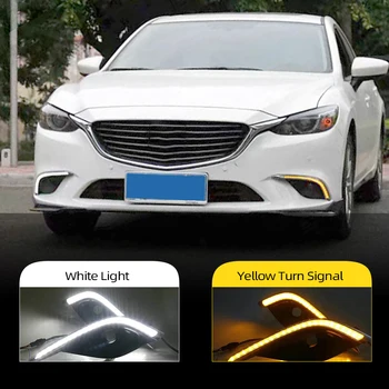 

CSCSNL 2Pcs For Mazda 6 Mazda6 Atenza 2016 2017 2018 LED DRL Daytime Running light Driving Day Fog Lamp Lights