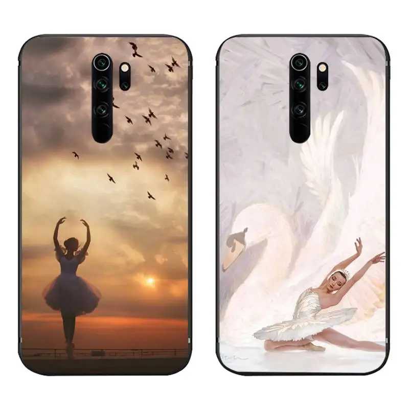 Балет Лебединое танцевальный чехол для телефона чехол-накладка Redmi Note 9 8 8T 8A 7 6 6A