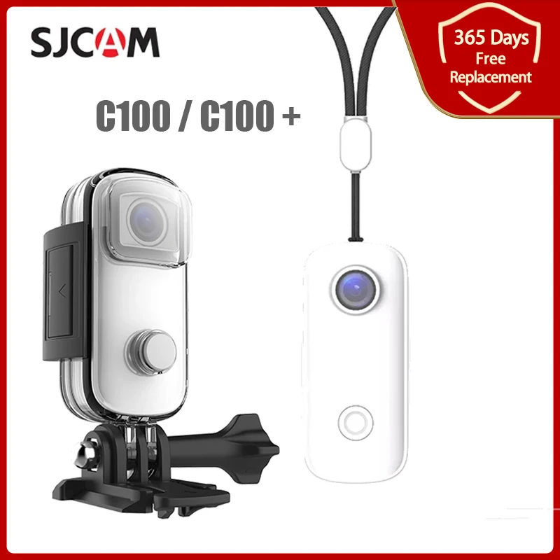 SJCAM C100 Plus +/C100 Mini Thumb Camera 1080P30FPS / 2K30FPS 12MP H.265 2.4G WiFi 30M Waterproof Case Action Sport DV Camcorder |