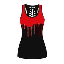 Европа и Америка сексуальная мода 3D цифровая печать женские Полые жилет TYKT-22016