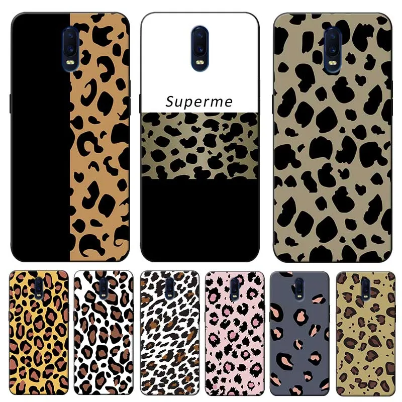 Леопардовый принт чехол для oneplus one plus 7 pro 7t 6 6t 5t прозрачный однотонный Мягкий
