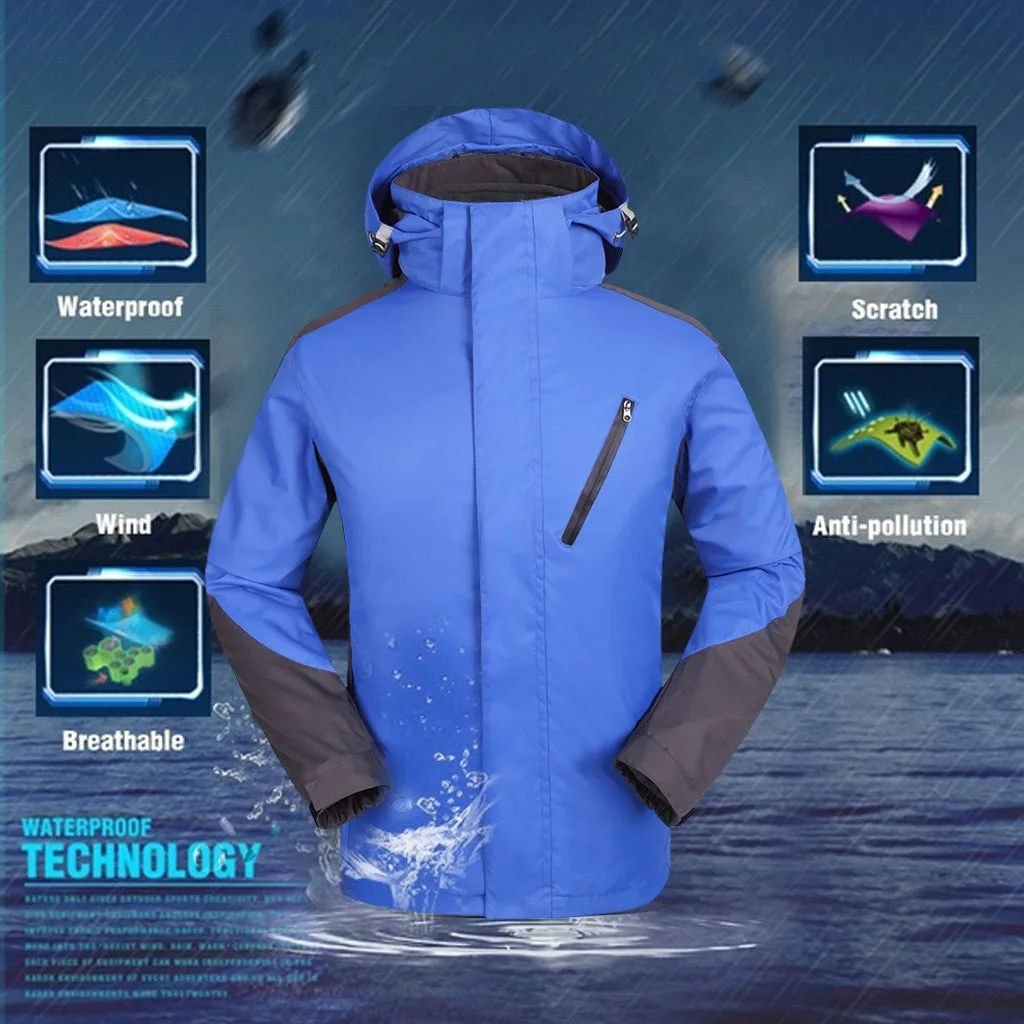 Jaycosin 3XL мужские куртки водонепроницаемые весенние пальто с капюшоном для мужчин и женщин верхняя одежда однотонная Повседневная брендовая мужская одежда Прямая поставка 909