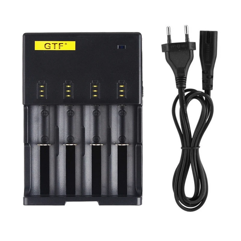 

GTF EU plug battery Charger for 18650 26650 21700 18350 AA AAA 3.7V/3.2V/1.2V/1.5V lithium NiMH Ni-Cd battery