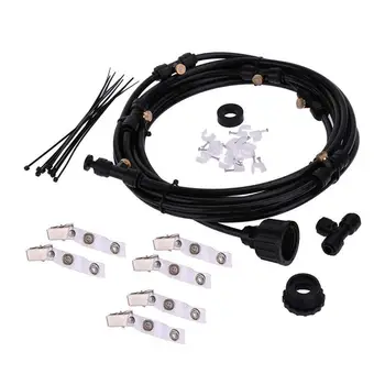

6m hose 6pcs mist sprinkler Outdoor Garden Misting Cooling System Mist Nozzle Sprinkler water kits system