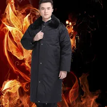 Толстая зимняя хлопковая одежда для мужчин и женщин, средней длины, многофункциональное защитное пальто, рабочая одежда, хлопковая одежда