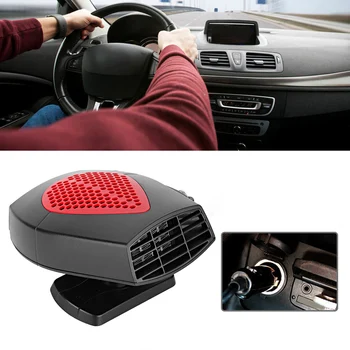 

US Stock Car Fans 12V Car Vehicle Portable Heating Fan Heater Defroster Demister Practical Accessory Automobiles Car Heating Fan