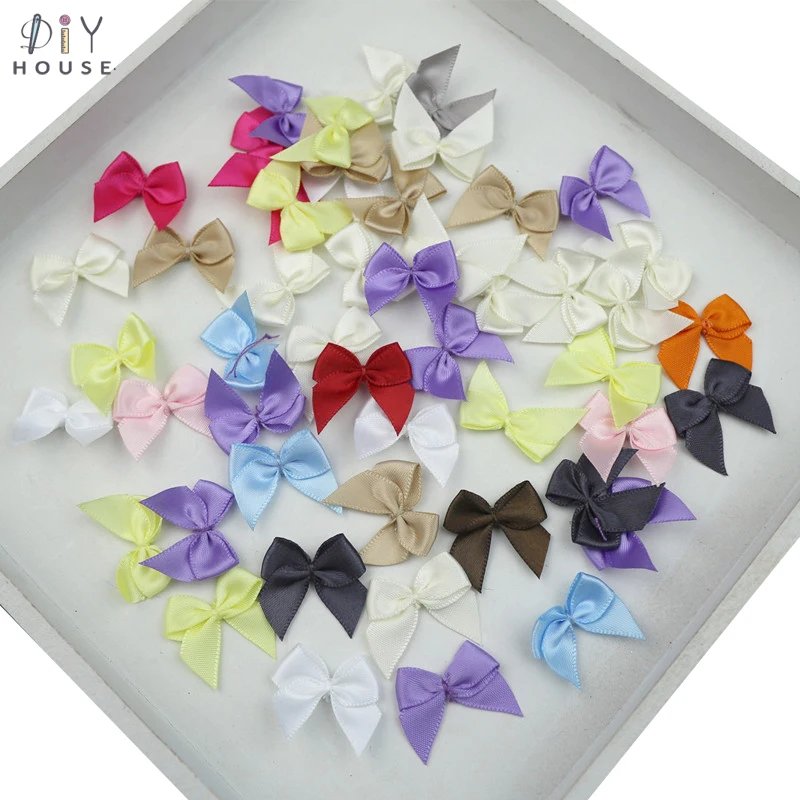 30-150 шт атласные банты DIY ремесло поставки Рождественская вечеринка Декор подарочная упаковка Bowknots Швейные головные уборы аксессуары аппликации
