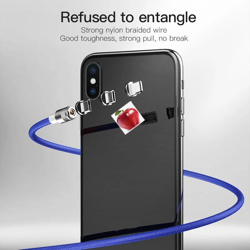 ! Магнитный кабель ACCEZZ для Apple iPhone X XS MAX XR usb кабели Micro USB type C samsung S10 S9 быстрая