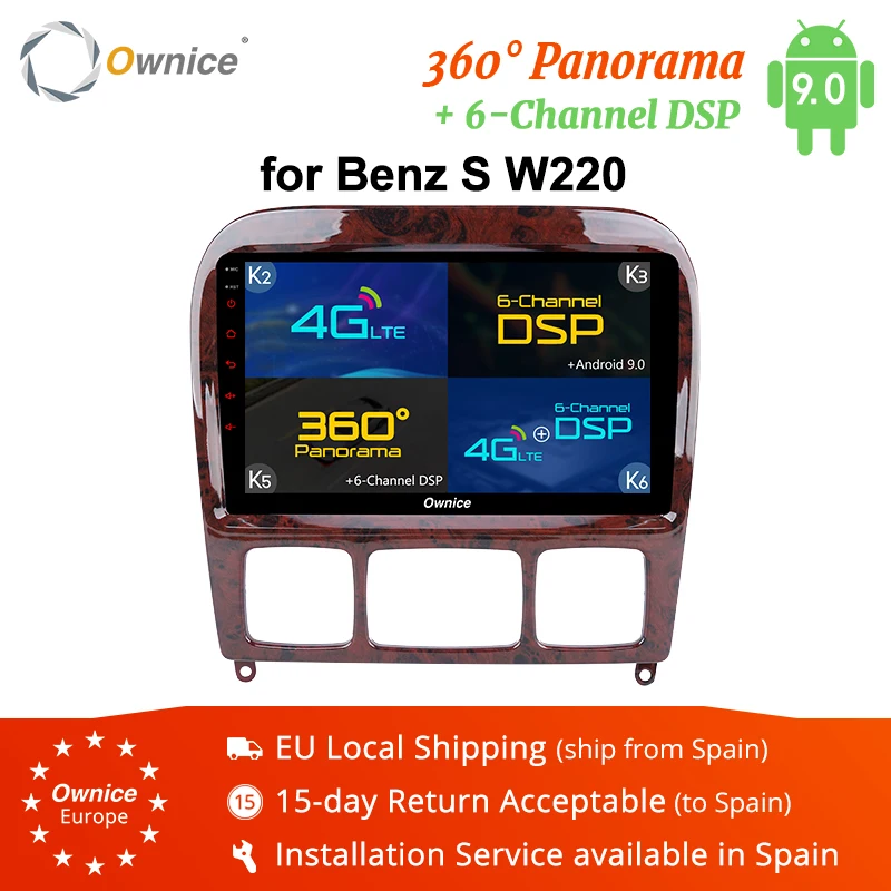 Cheap 9" Ownice K3 K5 K6 2 Din Andorid 9.0 Car Radio DVD Player for Mercedes Benz W220 W215 S280 S320 S350 S400 S500 CL600 S Class GPS 0