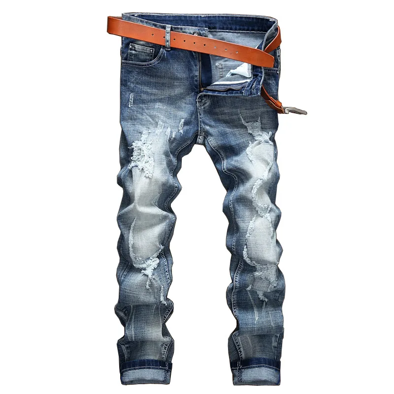 Gersri Men stretch jeans light blue jeans men spring and summer brand men casual lapel men slim denim trousers jean for male Gersri Men stretch jeans light blue jeans men spring and summer brand men casual lapel men slim denim trousers jean for male