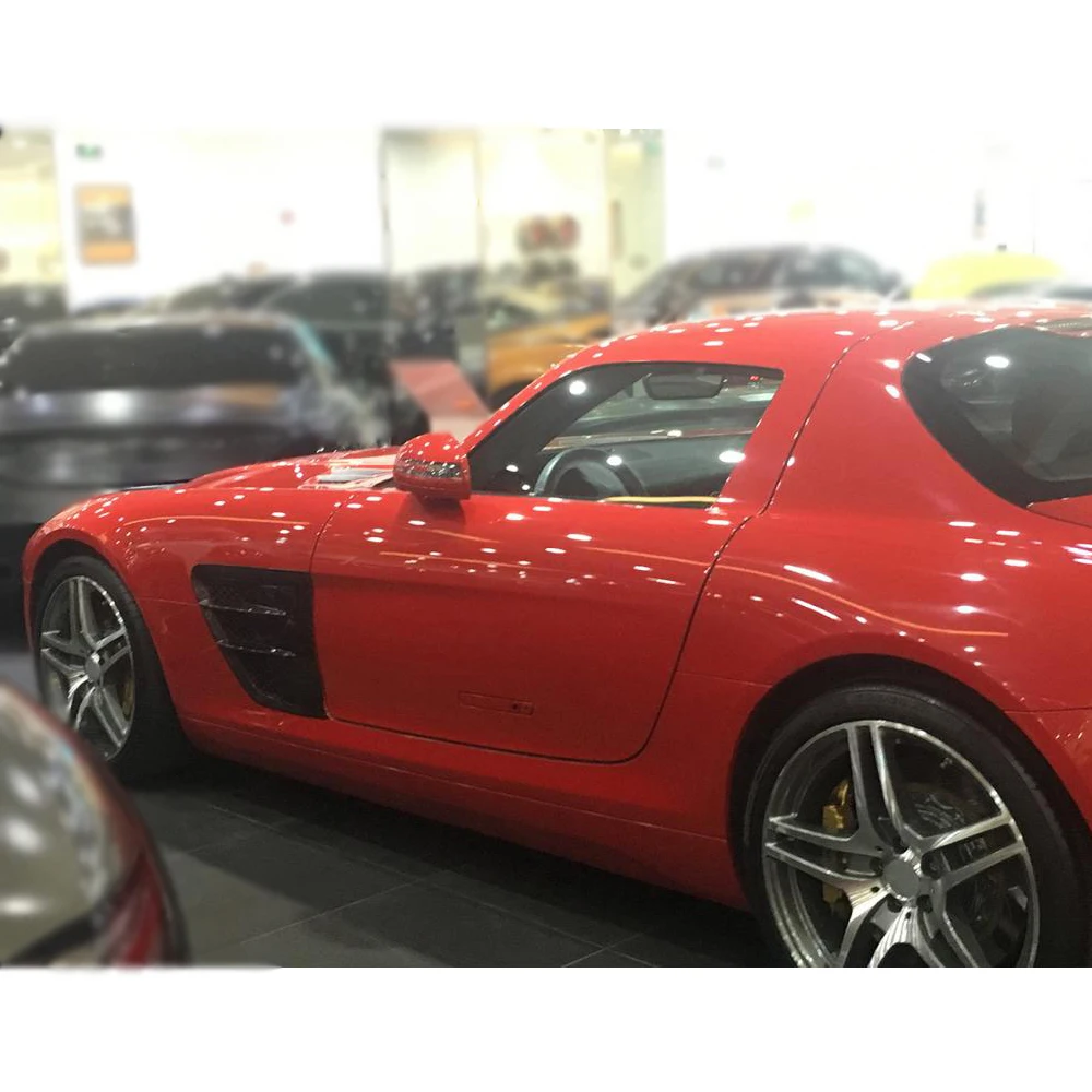 Вентиляционные отверстия для Mercedes-Benz класс SLS SLS63 AMG 2010-2013 углеродное волокно крыло факельные вентиляционные отверстия