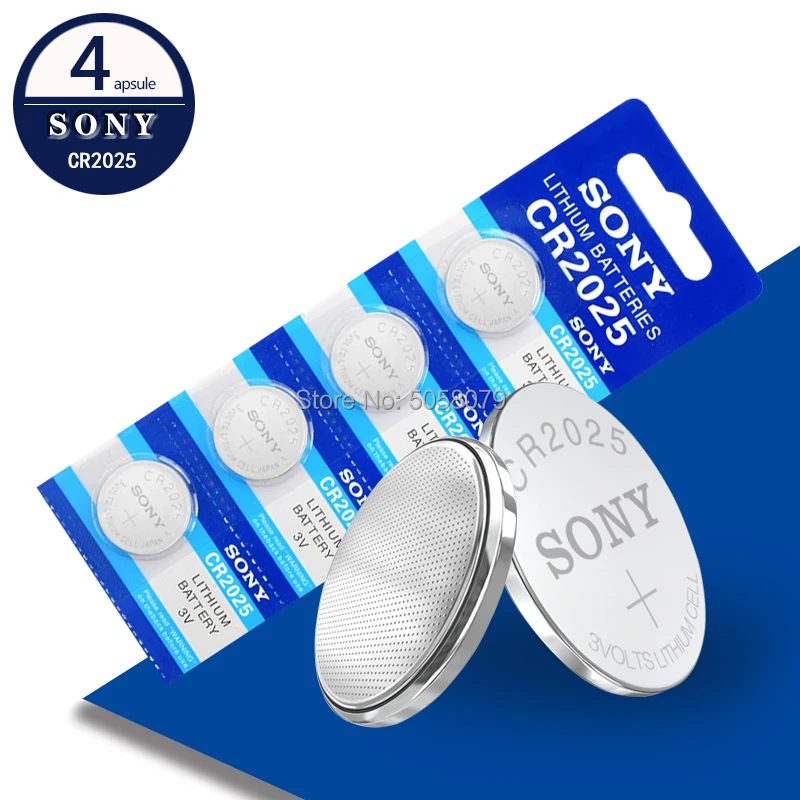 4 шт. SONY CR2025 для игрушечных часов 3 В напряжение литий ионный аккумулятор 2025 ECR2025