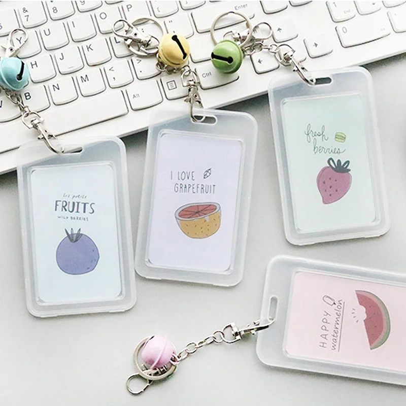 

Women Men Business Card Holder Cartoon Cute Retractable Credit Card Holders Bank ID Holders Badge Child Bus Card Cover Case