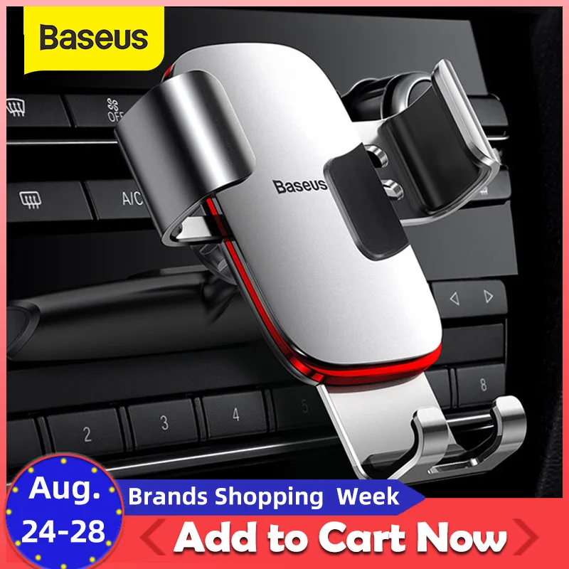 Baseus Gravity Car Phone Holder 360 Rotation Mobile Phone Clip Holder