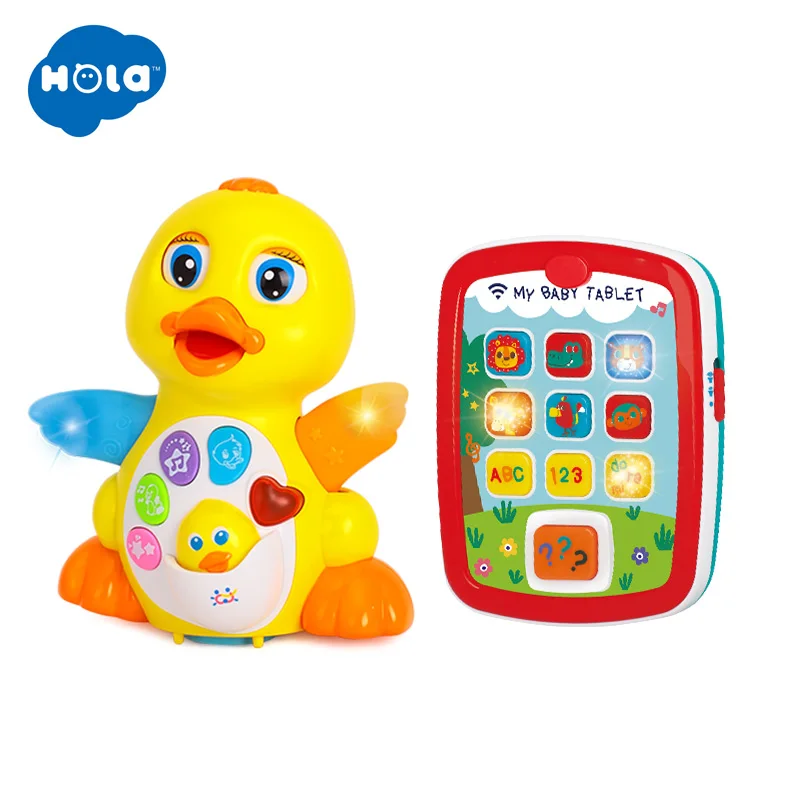 

HOLA 808&3121 Yellow Duck and Computer Learning Education Machine Tablet Toy for children gift