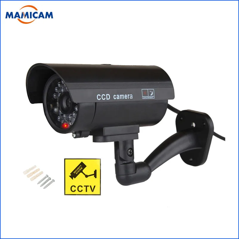 

Fake Dummy Camera Bullet Waterproof Outdoor Indoor Security CCTV Surveillance Camera Flashing Red LED