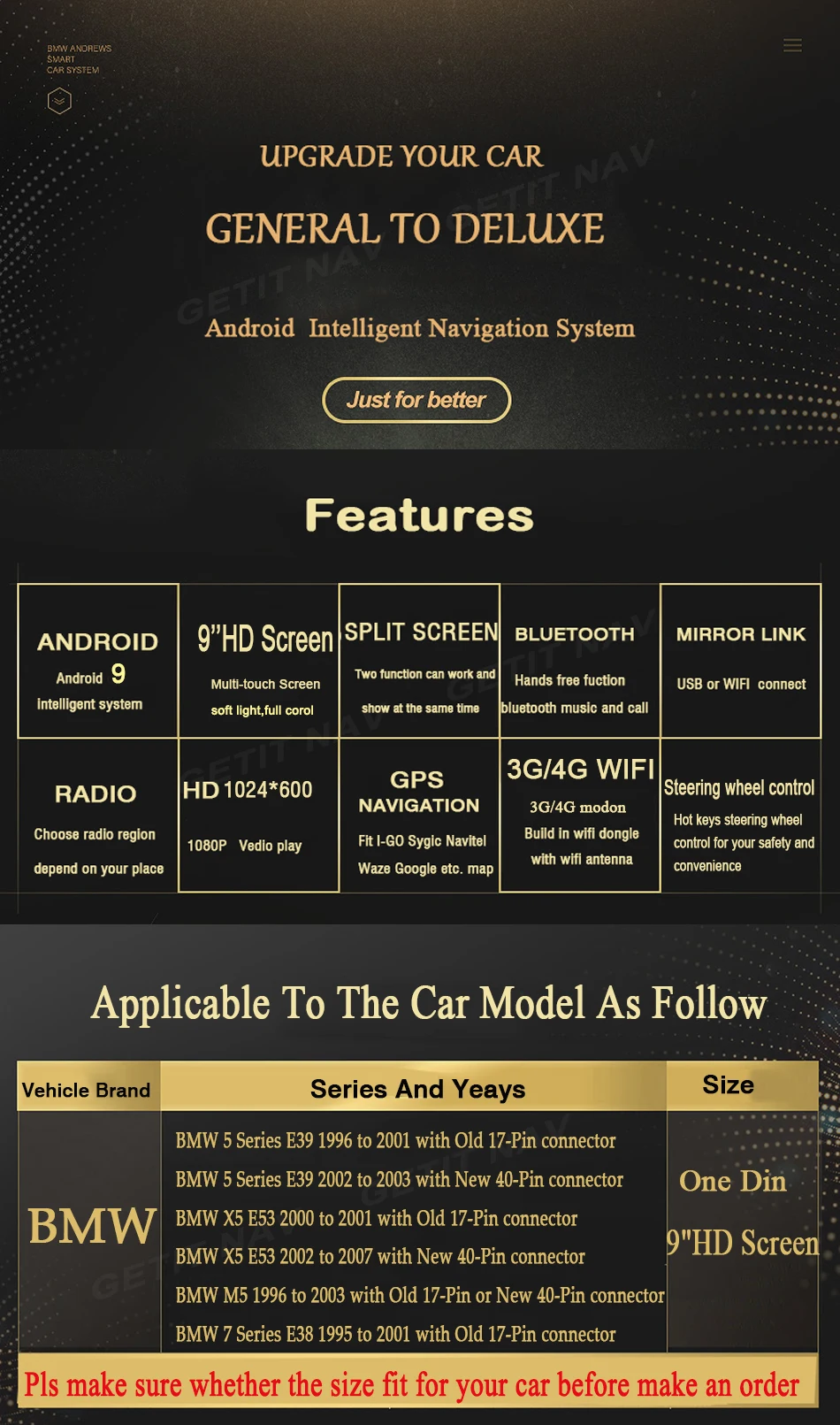 DSP 9 дюймов Android 9,0 в Dash стерео без DVD мультимедиа для BMW 5 серии E38 E39 E53 M5 с радио BT Wifi gps Автомобильная головная установка